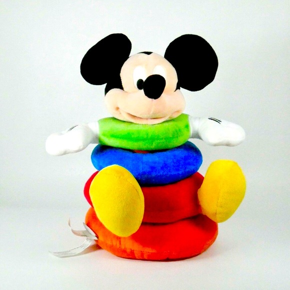 Disney Toys Disney Baby Mickey Mouse Plush Stacking Ring Toy Poshmark
